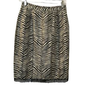 Silkland Skirt, Animal Print Skirt, Size: 6